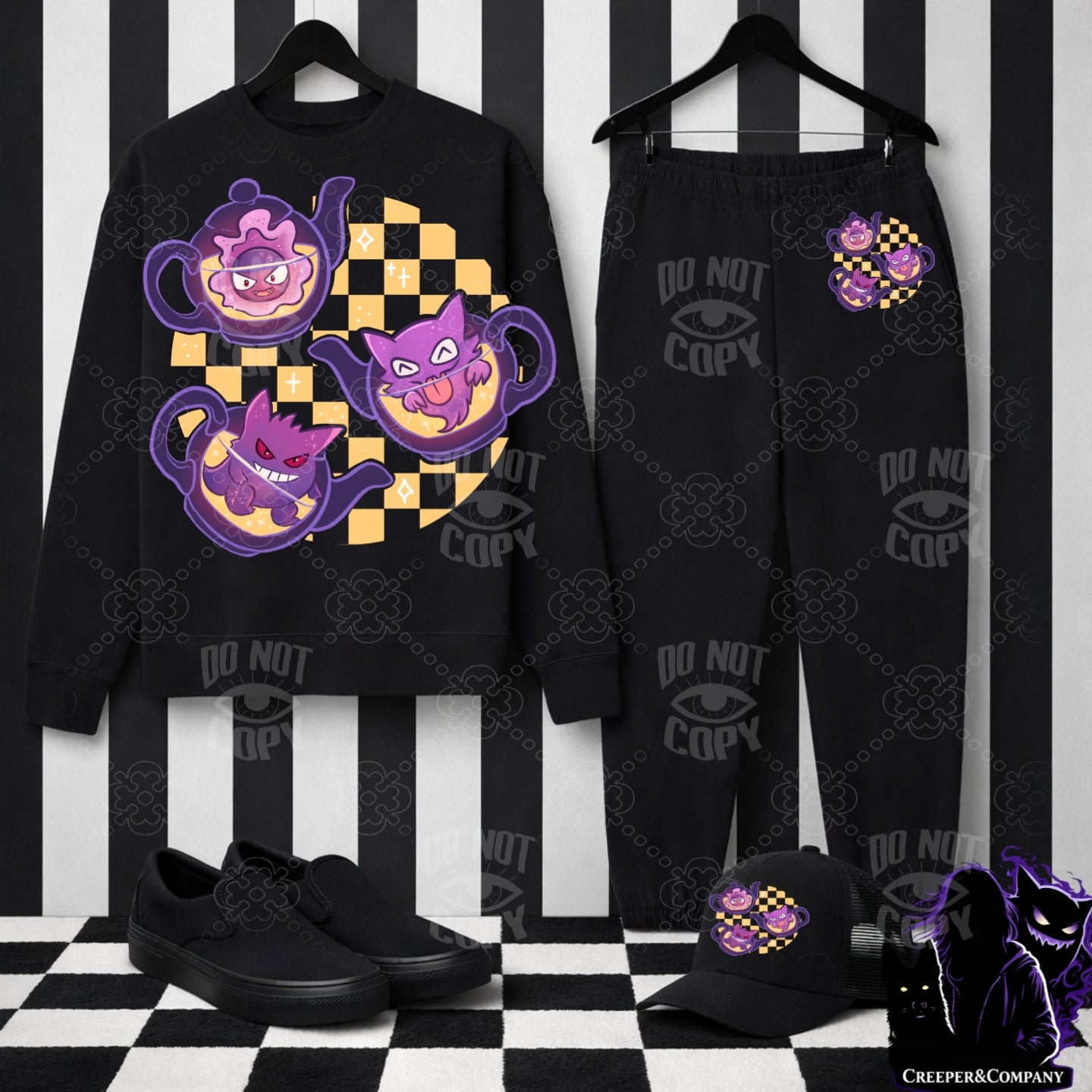Spooky Tea Time Ghost Crewneck | Cute Gothic Anime Sweatshirt