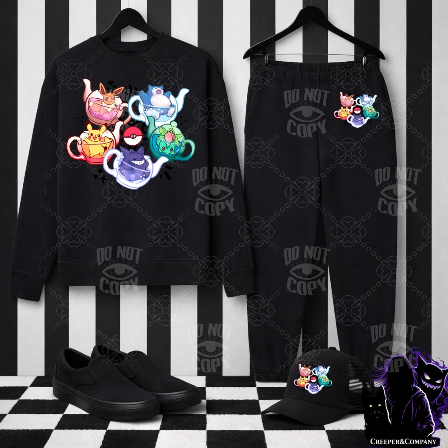 Pokémon Tea Party Crewneck | Cute Gamer Anime Sweatshirt