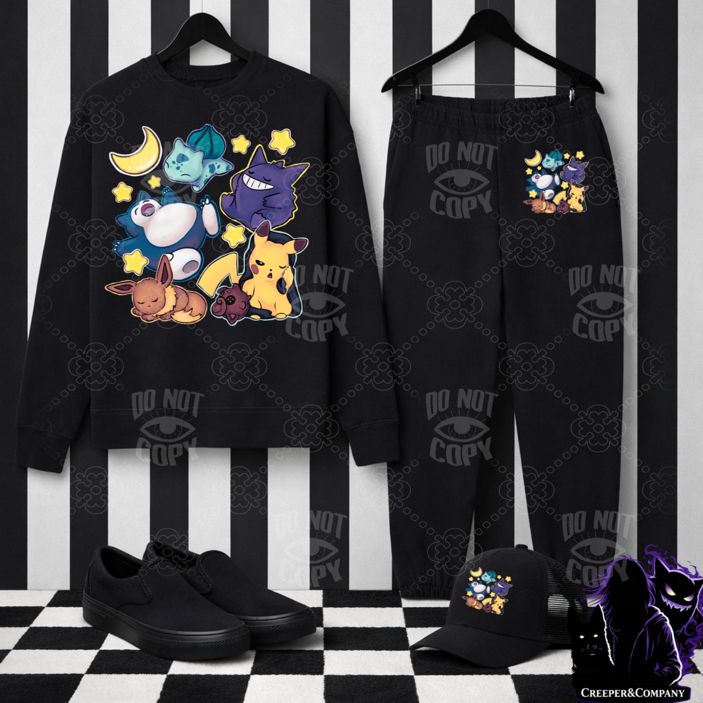 Cozy Pokémon Sleep Squad Crewneck | Cute Anime Gamer Sweatshirt