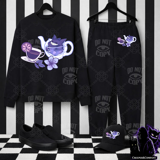 Gengar Tea Time Crewneck | Cute Ghost Pokémon Inspired Sweatshirt