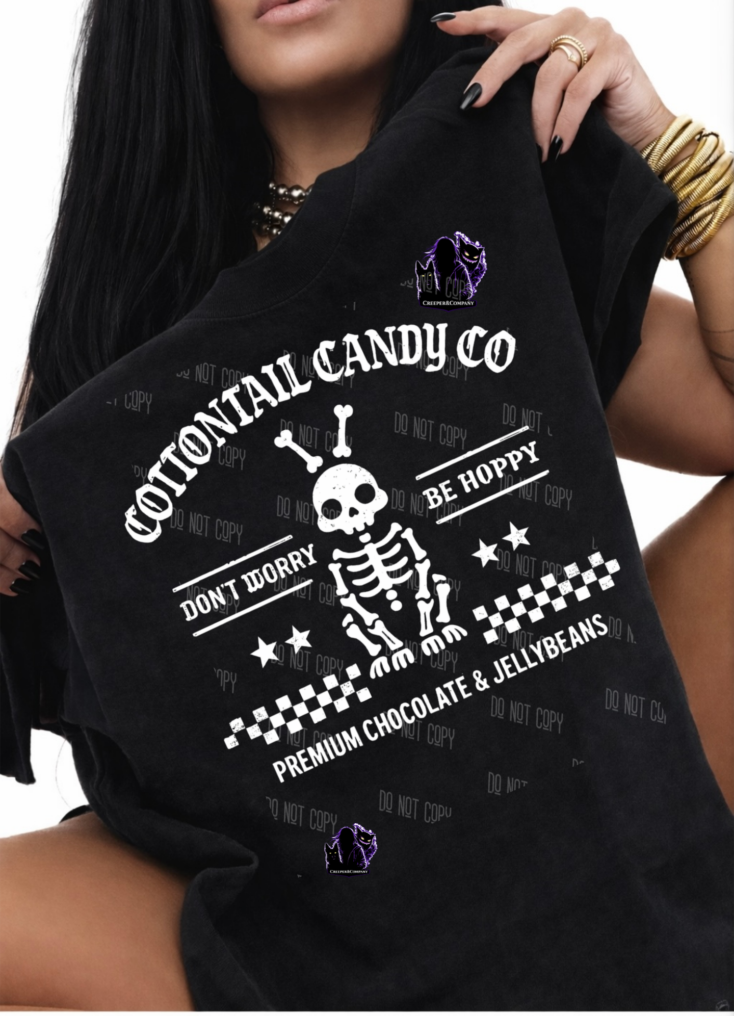 Cottontail Candy Co Skeleton Bunny Shirt – Spooky Cute Easter Tee